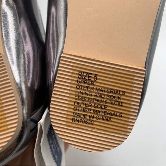 NWT Janie and Jack Metallic Mary Jane Dress Shoes size 5 baby shoes flats 1083 - Picture 5 of 7